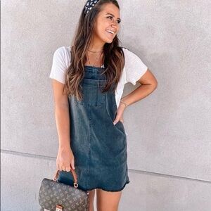 Wild Fable Black Mini Overall Dress - Small